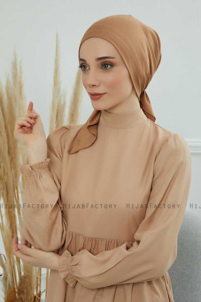 Felicia - Lysebrun Bomuld Turban