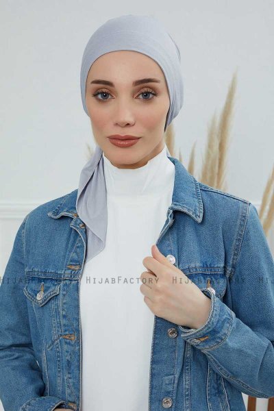 Felicia - Lysegrå Bomuld Turban