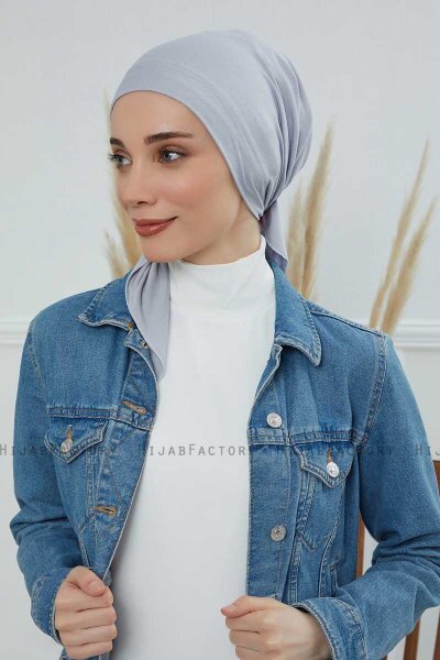 Felicia - Lysegrå Bomuld Turban