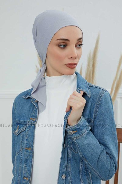 Felicia - Lysegrå Bomuld Turban