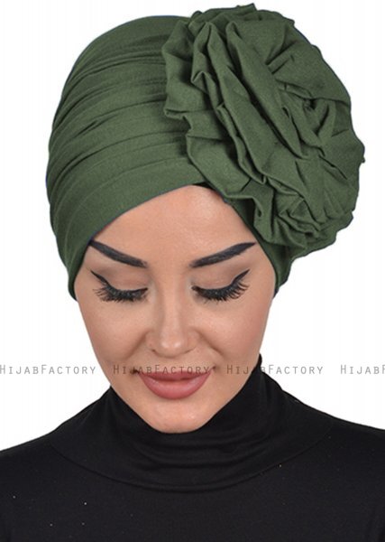 Kerstin - Khaki Bomuld Turban - Ayse Turban