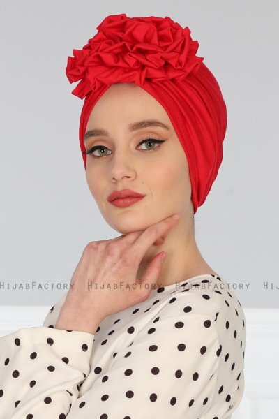 Kerstin - Rød Bomuld Turban - Ayse Turban