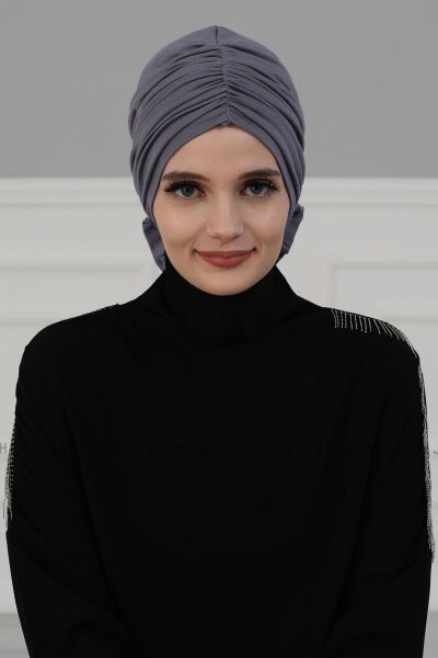 Kerstin - Grå Bomuld Turban - Ayse Turban