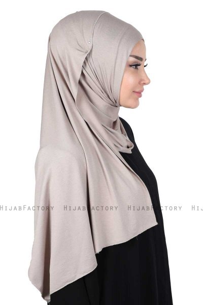 Sigrid - Taupe Bumuld Hijab - Ayse Turban