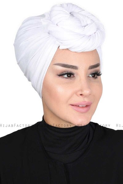 Sigrid - Hvid Bumuld Hijab - Ayse Turban