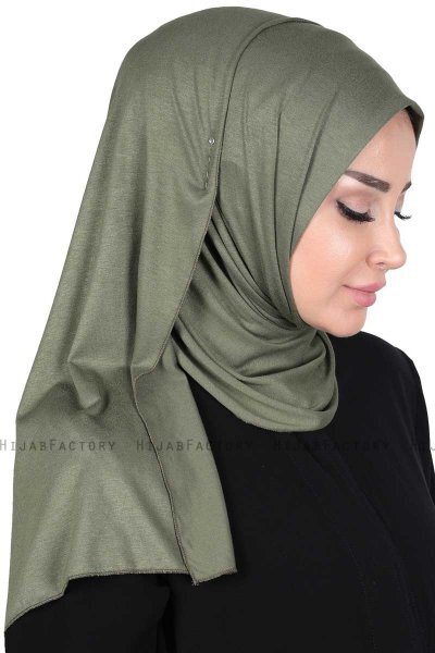 Sigrid - Khaki Bumuld Hijab - Ayse Turban