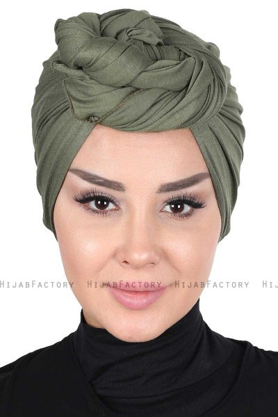 Sigrid - Khaki Bumuld Hijab - Ayse Turban