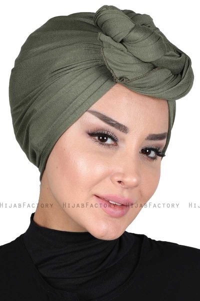 Sigrid - Khaki Bumuld Hijab - Ayse Turban