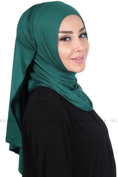 Sigrid - Mørkegrøn Bumuld Hijab - Ayse Turban
