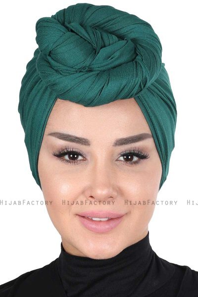 Sigrid - Mørkegrøn Bumuld Hijab - Ayse Turban