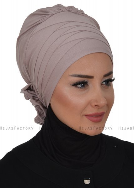 Monica - Taupe Bomuld Turban - Ayse Turban