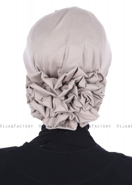 Monica - Taupe Bomuld Turban - Ayse Turban