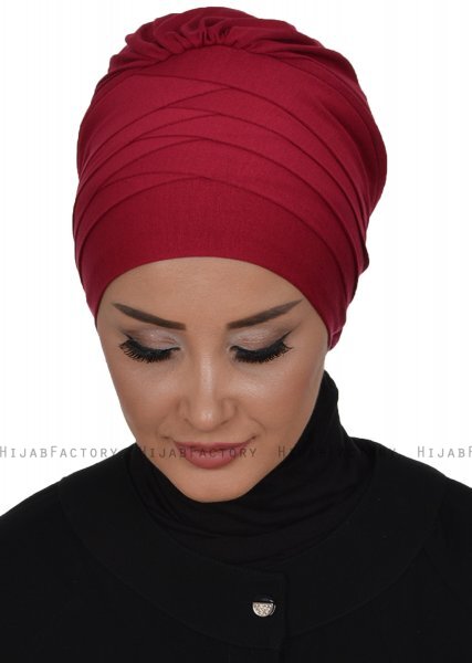 Monica - Bordeaux Bomuld Turban - Ayse Turban