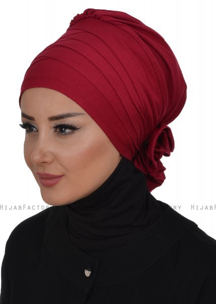 Monica - Bordeaux Bomuld Turban - Ayse Turban