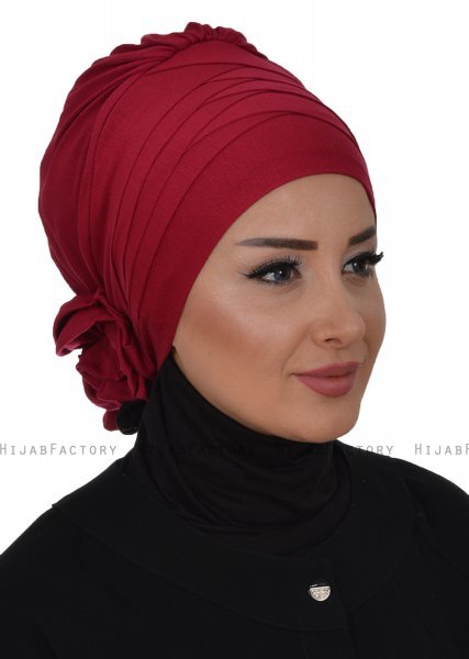 Monica - Bordeaux Bomuld Turban - Ayse Turban
