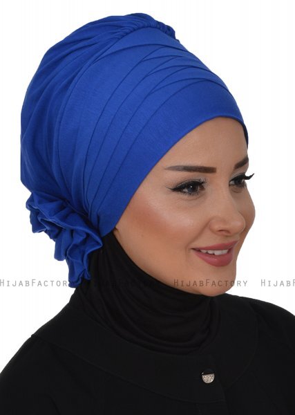Monica - Blå Bomuld Turban - Ayse Turban