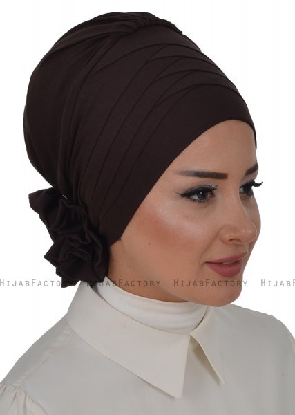 Monica - Brun Bomuld Turban - Ayse Turban