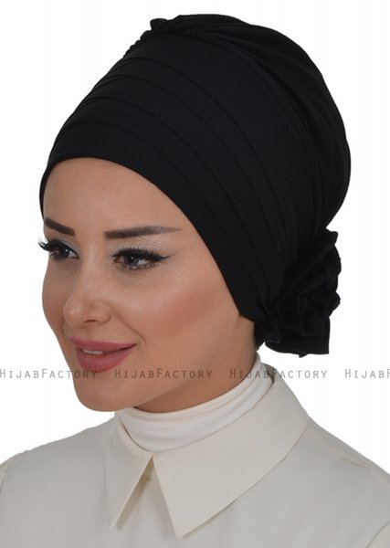 Monica - Sort Bomuld Turban - Ayse Turban