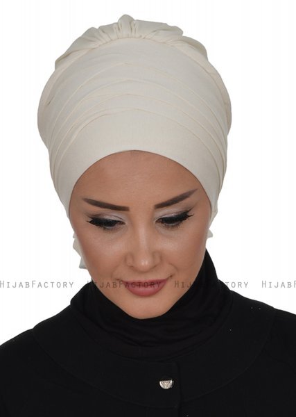 Monica - Creme Bomuld Turban - Ayse Turban
