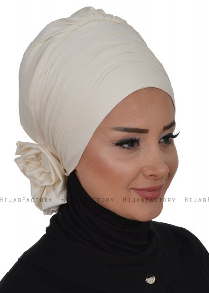 Monica - Creme Bomuld Turban - Ayse Turban