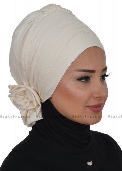 Monica - Creme Bomuld Turban - Ayse Turban