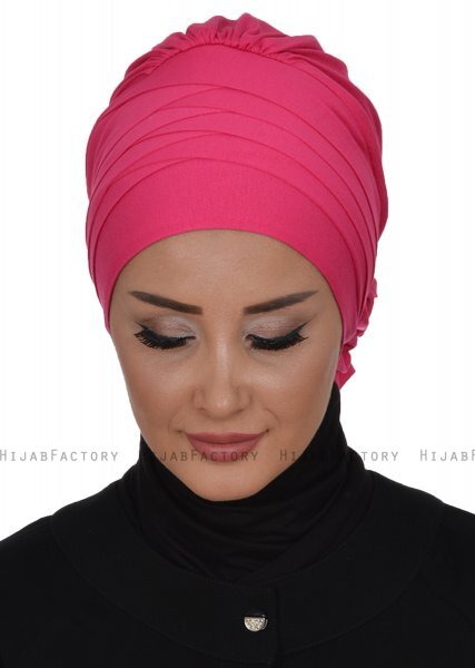 Monica - Fuchsia Bomuld Turban - Ayse Turban