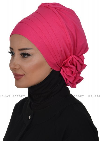 Monica - Fuchsia Bomuld Turban - Ayse Turban