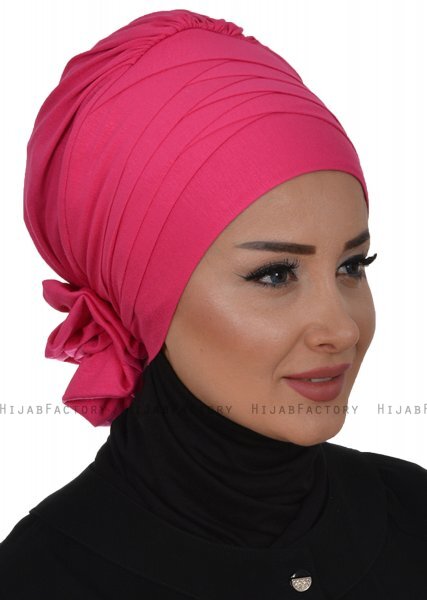 Monica - Fuchsia Bomuld Turban - Ayse Turban