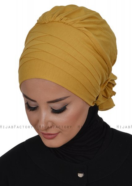 Monica - Sennepsgul Bomuld Turban - Ayse Turban