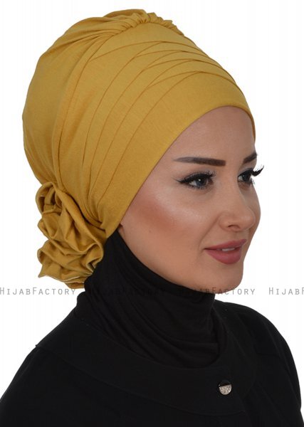 Monica - Sennepsgul Bomuld Turban - Ayse Turban