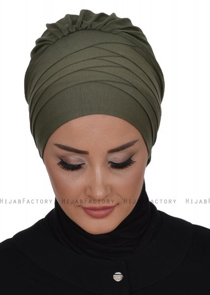 Monica - Khaki Bomuld Turban - Ayse Turban
