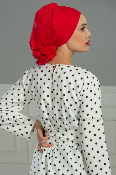 Monica - Rød Bomuld Turban - Ayse Turban
