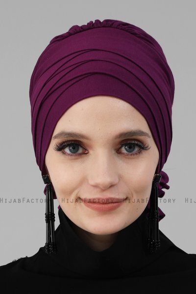 Monica - Lilla Bomuld Turban - Ayse Turban
