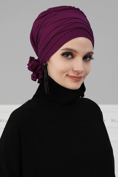 Monica - Lilla Bomuld Turban - Ayse Turban