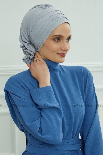 Monica - Lysegrå Bomuld Turban