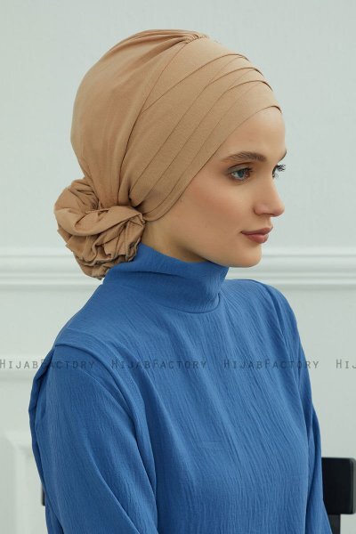 Monica - Sand Bomuld Turban