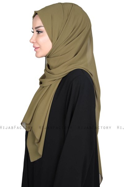 Joline - Khaki Premium Chiffon Hijab
