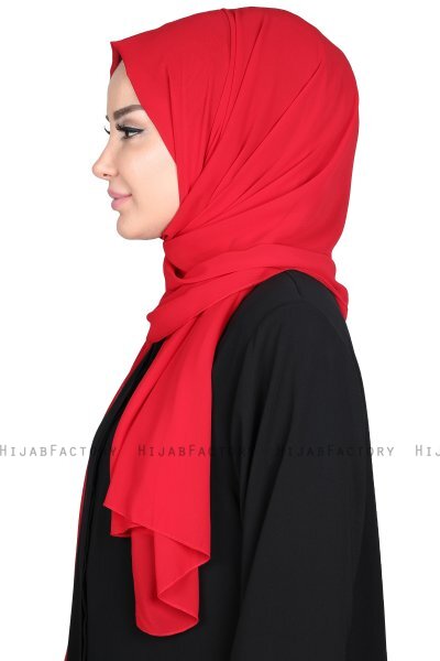 Joline - Rød Premium Chiffon Hijab