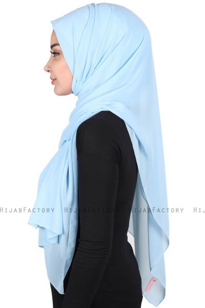 Joline - Lyseblå Premium Chiffon Hijab