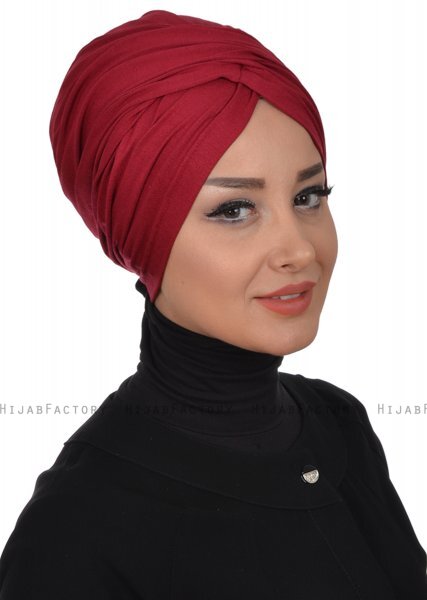 Fiona - Bordeaux Bomuld Turban - Ayse Turban