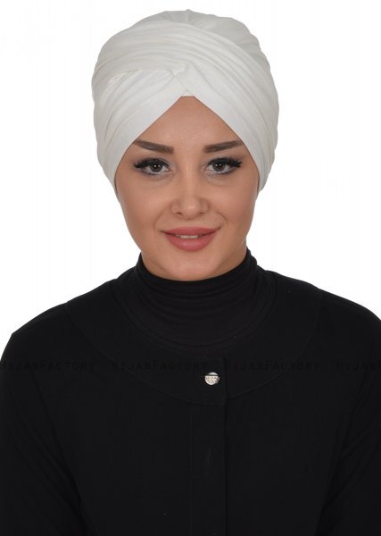 Fiona - Creme Bomuld Turban - Ayse Turban