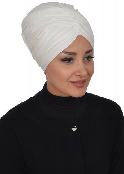 Fiona - Creme Bomuld Turban - Ayse Turban