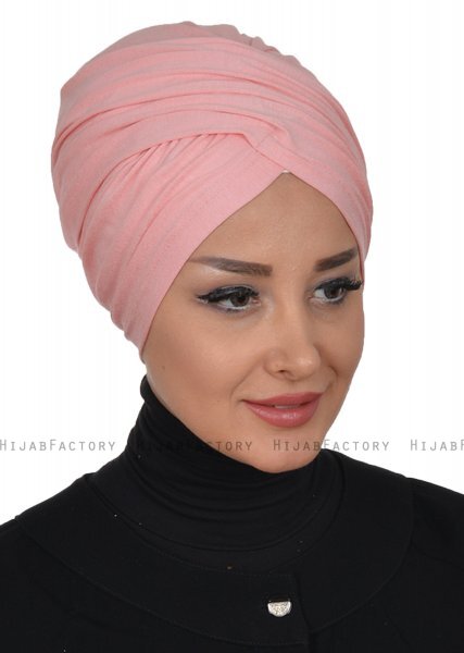 Fiona - Gammelrosa Bomuld Turban - Ayse Turban