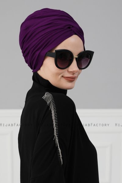 Fiona - Lilla Bomuld Turban - Ayse Turban