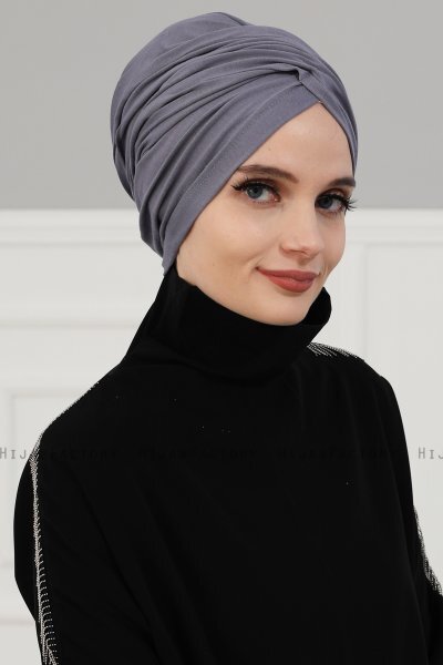 Fiona - Grå Bomuld Turban - Ayse Turban