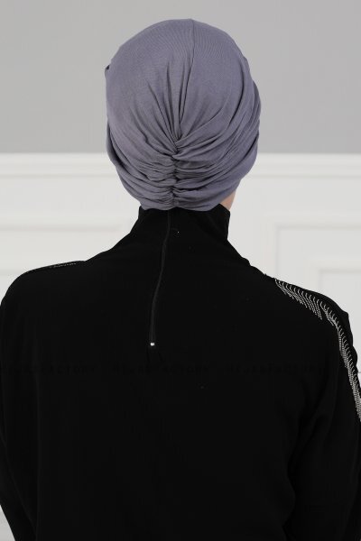 Fiona - Grå Bomuld Turban - Ayse Turban