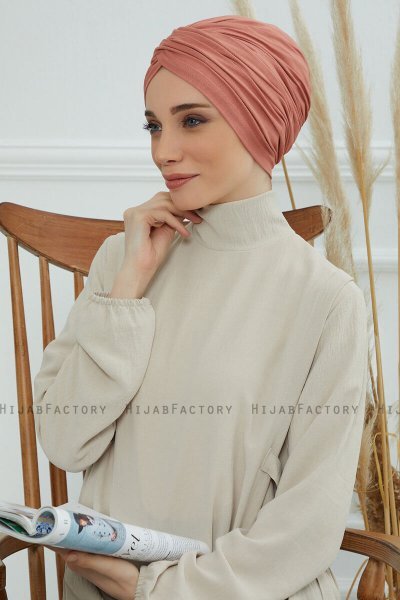 Fiona - Lakserosa Bomuld Turban