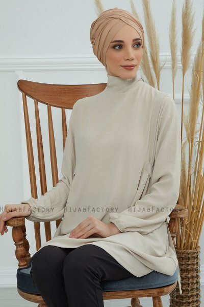 Fiona - Sand Bomuld Turban