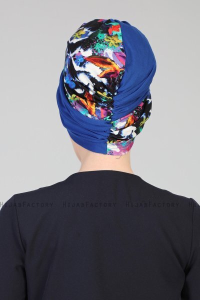 Fiona - Blå Galaxy Bomuld Turban