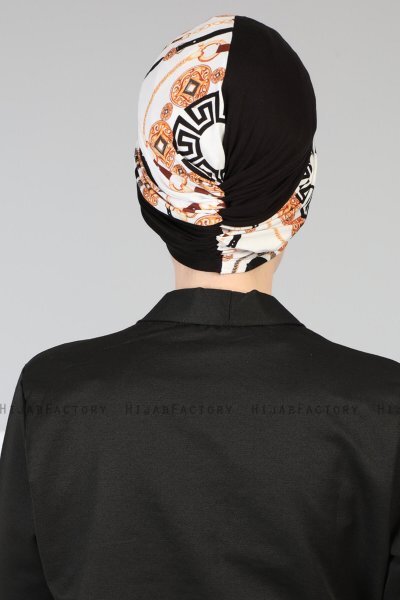 Fiona - Black Elegant Bomuld Turban